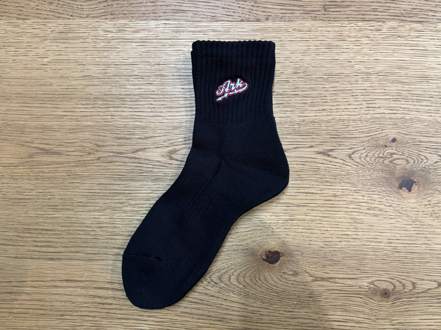 【No2】ARK LOGO 刺繍ソックス(ブラック)